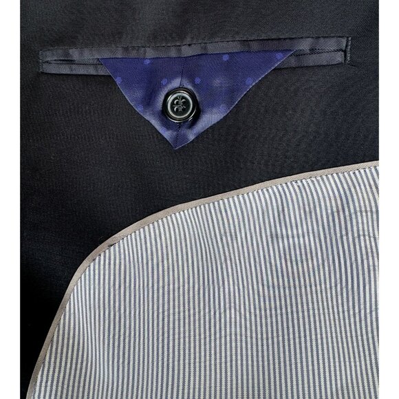 Brooks Brothers Men's Wool Blend Explorer Madison Fit Blazer Size 44L Black - Picture 11 of 11